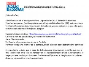 Bono logro escolar